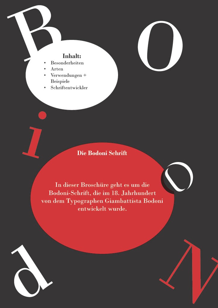Bodoni Broschüre